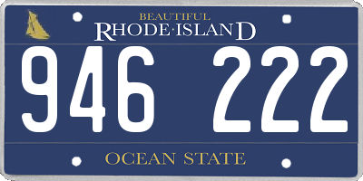 RI license plate 946222