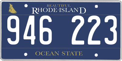RI license plate 946223
