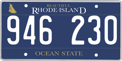 RI license plate 946230