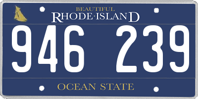 RI license plate 946239