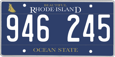 RI license plate 946245