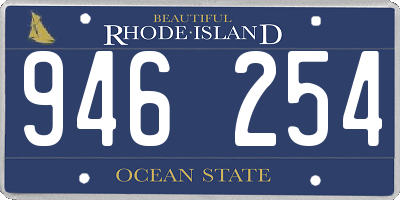 RI license plate 946254