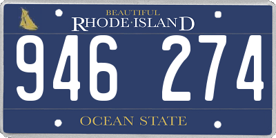 RI license plate 946274