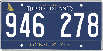 RI license plate 946278
