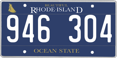 RI license plate 946304