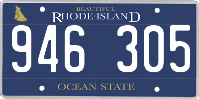 RI license plate 946305
