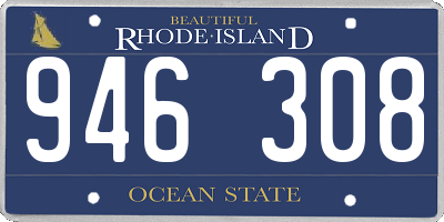RI license plate 946308