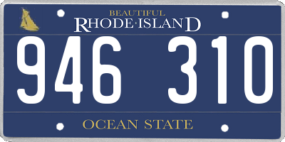 RI license plate 946310