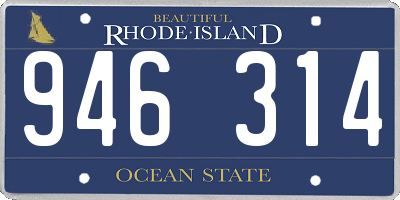 RI license plate 946314