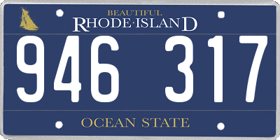 RI license plate 946317