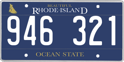 RI license plate 946321