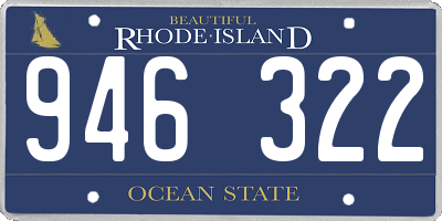 RI license plate 946322