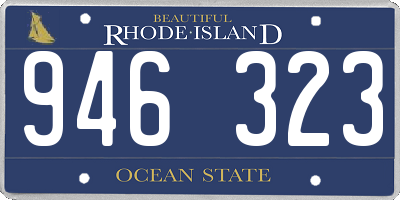 RI license plate 946323