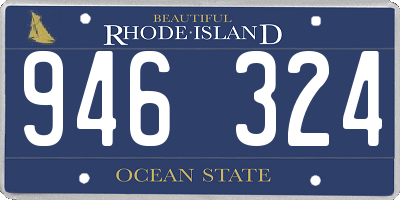 RI license plate 946324