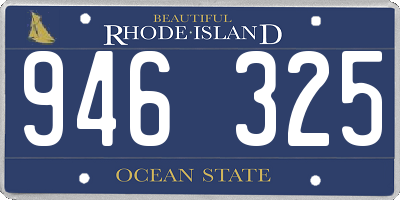 RI license plate 946325