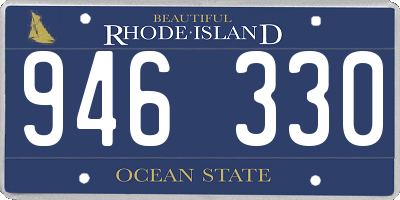 RI license plate 946330
