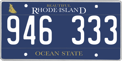 RI license plate 946333