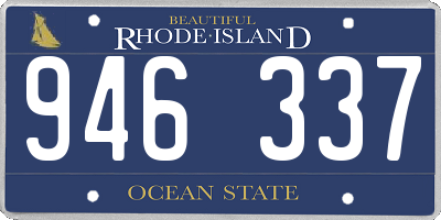 RI license plate 946337