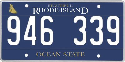 RI license plate 946339