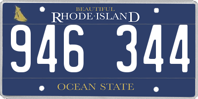 RI license plate 946344