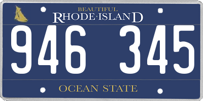 RI license plate 946345