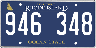 RI license plate 946348