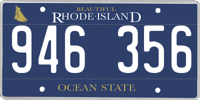RI license plate 946356