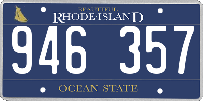 RI license plate 946357