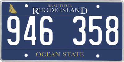 RI license plate 946358
