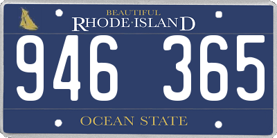 RI license plate 946365