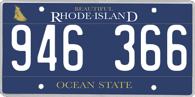 RI license plate 946366