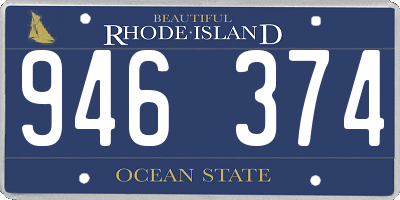 RI license plate 946374