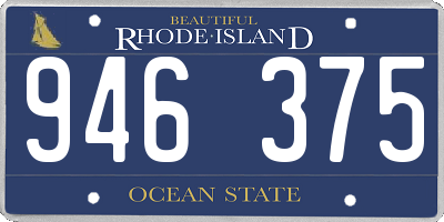 RI license plate 946375