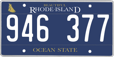 RI license plate 946377
