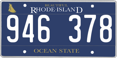 RI license plate 946378