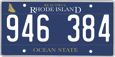 RI license plate 946384