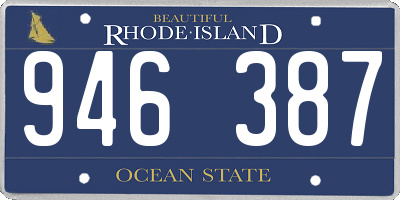 RI license plate 946387