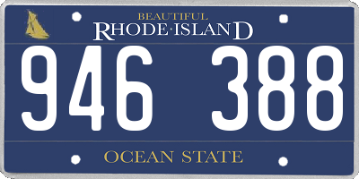 RI license plate 946388