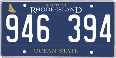 RI license plate 946394