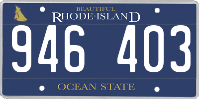 RI license plate 946403