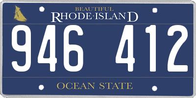 RI license plate 946412