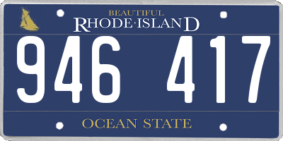 RI license plate 946417