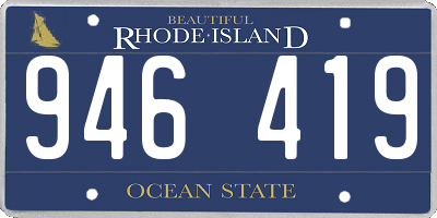 RI license plate 946419