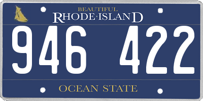 RI license plate 946422