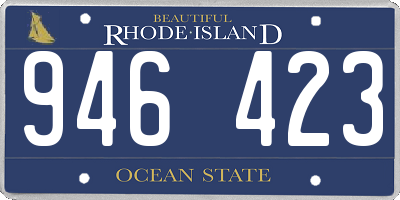 RI license plate 946423