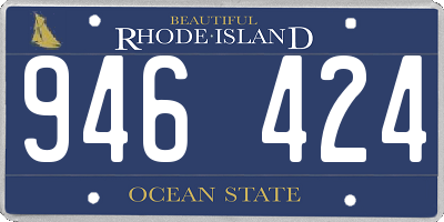 RI license plate 946424