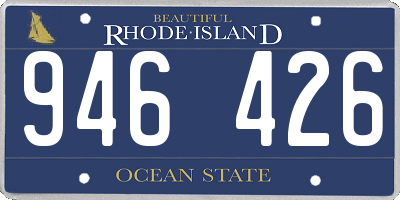 RI license plate 946426