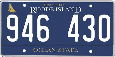 RI license plate 946430