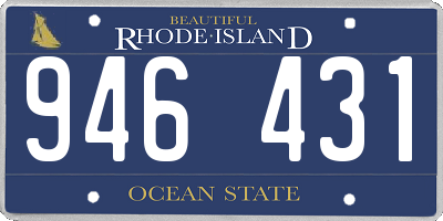 RI license plate 946431
