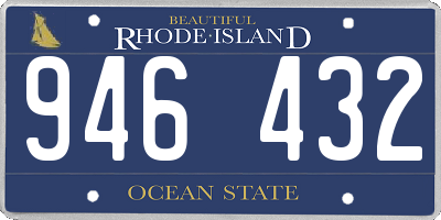 RI license plate 946432